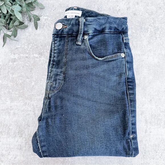 Good American Good Legs Dark Wash Skinny Jean Size 0/25 - Picture 1 of 9